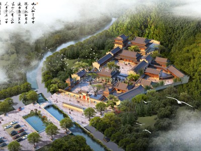 天长资教寺总体建筑规划方案图